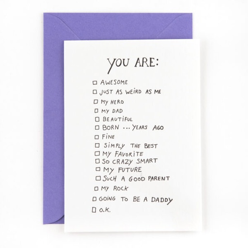 You are checklist