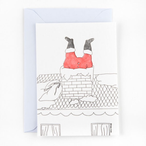 Santa stuck in chimney