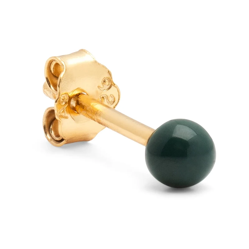 Color Ball earring 1 pcs / North Sea Green