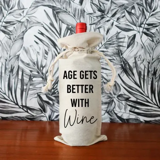 Geschenkverpakking fles - Age gets better with wine
