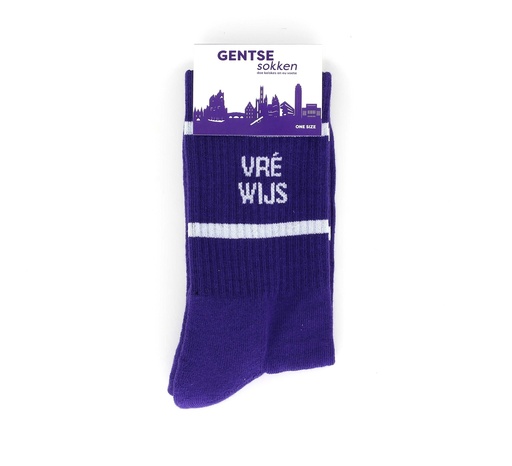 Sokken Vré wijs (paars)