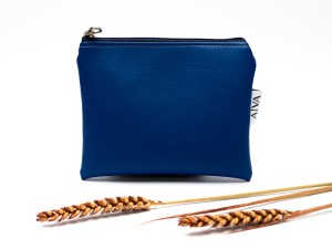 Klein tasje leder - blauw