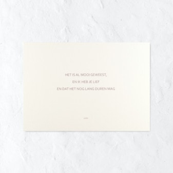 Het is al mooi geweest