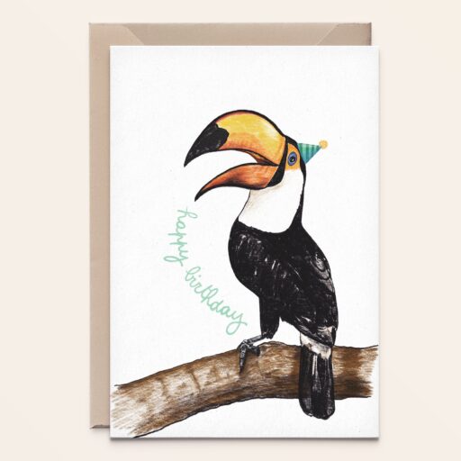 Wenskaart Toekan - verjaardag