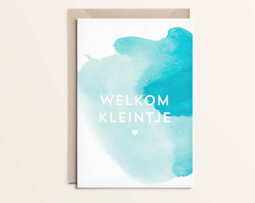 Wenskaart Welkom kleintje - geboorte