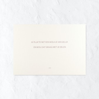 Ik plukte een wolkje